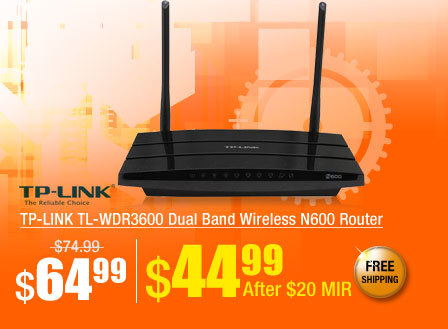 TP-LINK TL-WDR3600 Dual Band Wireless N600 Router