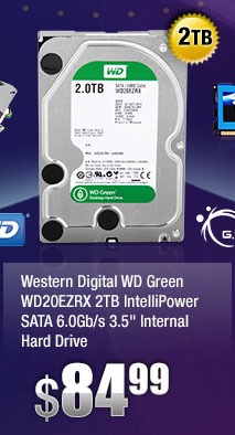 Western Digital WD Green WD20EZRX 2TB IntelliPower SATA 6.0Gb/s 3.5" Internal Hard Drive