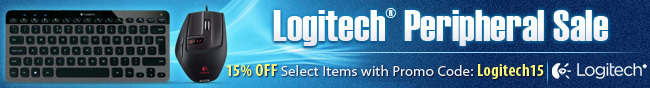 Logitech Peripheral Sale. 15% OFF Select Items with Promo Code: Logitech15.