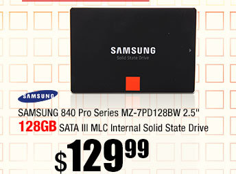 SAMSUNG 840 Pro Series MZ-7PD128BW 2.5" 128GB SATA III MLC Internal Solid State Drive