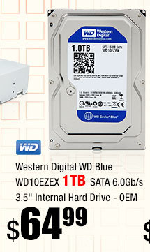 Western Digital WD Blue WD10EZEX 1TB SATA 6.0Gb/s 3.5" Internal Hard Drive - OEM