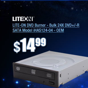 LITE-ON DVD Burner - Bulk 24X DVD+/-R SATA Model iHAS124-04 - OEM