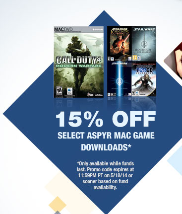 15% off select Aspyr Mac Game Downloads