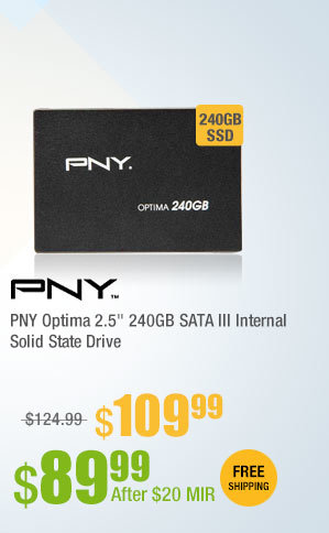 PNY Optima 2.5" 240GB SATA III Internal Solid State Drive