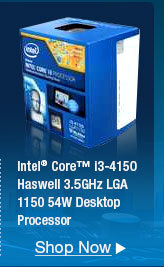 Intel Core i3-4150 Haswell 3.5GHz LGA 1150 54W Desktop Processor