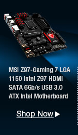 MSI Z97-Gaming 7 LGA 1150 Intel Z97 HDMI SATA 6Gb/s USB 3.0 ATX Intel Motherboard