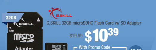 G.SKILL 32GB microSDHC Flash Card w/ SD Adapter