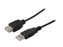 Coboc 6 ft. USB 2.0 A Male to A Female Extension Cable (Black)