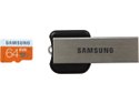 SAMSUNG 64GB microSDXC Flash Card With USB 2.0 Reader Model MB-MP64DB/AM