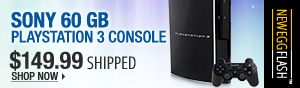 Newegg Flash - Sony 60 GB  Playstation 3 Console