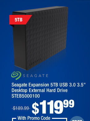 Seagate Expansion 5TB USB 3.0 3.5" Desktop External Hard Drive STEB5000100