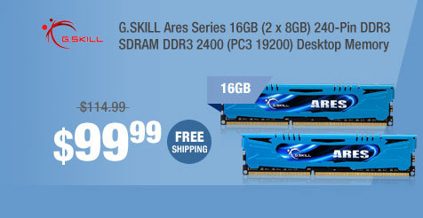 G.SKILL Ares Series 16GB (2 x 8GB) 240-Pin DDR3 SDRAM DDR3 2400 (PC3 19200) Desktop Memory