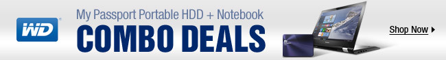 WD - My Passport Portable HDD + Notebook COMBO DEALS