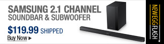 Newegg Flash - Samsung 2.1 Channel Soundbar & Subwoofer