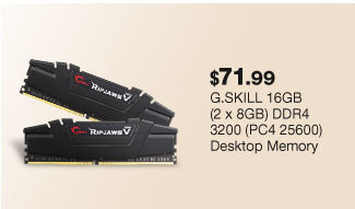 G.SKILL 16GB DDR4 3200 (PC4 25600) Desktop Memory