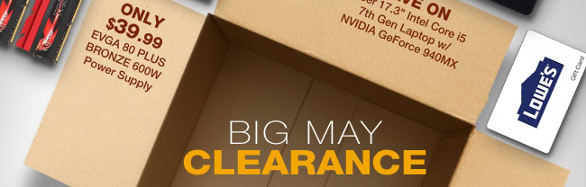 BIG MAY CLEARANCE