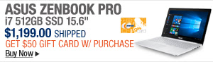 Newegg Flash – ASUS Zenbook Pro i7 512GB SSD 15.6"