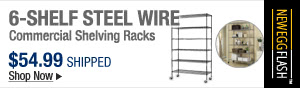 Newegg Flash – 6-Shelf Steel Wire Commercial Shelving Racks