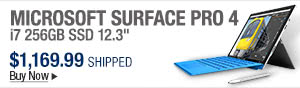 Newegg Flash - Microsoft Surface Pro 4 TH2-00001 Intel Core i7 6th Gen 6650U (2.20 GHz) 16 GB Memory 256 GB SSD 12.3" Touchscreen 2736 x 1824 Tablet Windows 10 Pro 64-Bit 