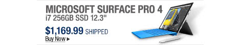 Newegg Flash - Microsoft Surface Pro 4 TH2-00001 Intel Core i7 6th Gen 6650U (2.20 GHz) 16 GB Memory 256 GB SSD 12.3" Touchscreen 2736 x 1824 Tablet Windows 10 Pro 64-Bit 