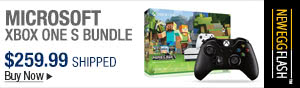 Newegg Flash - Microsoft Xbox One S Minecraft Favorites Bundle (500GB) + Xbox One Wireless Controller Black 