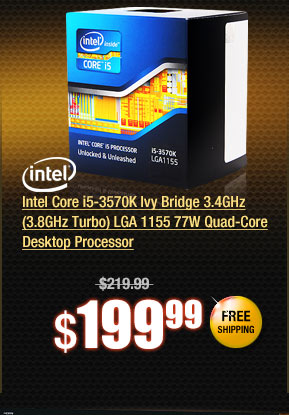 Intel Core i5-3570K Ivy Bridge 3.4GHz (3.8GHz Turbo) LGA 1155 77W Quad-Core Desktop Processor