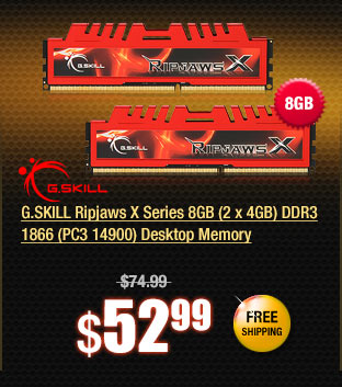 G.SKILL Ripjaws X Series 8GB (2 x 4GB) DDR3 1866 (PC3 14900) Desktop Memory