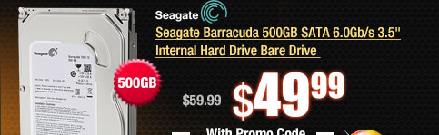 Seagate Barracuda 500GB SATA 6.0Gb/s 3.5" Internal Hard Drive Bare Drive 