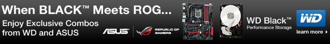 When Black Meets ROG... Enjoy Exclusive Combos From WD And ASUS.