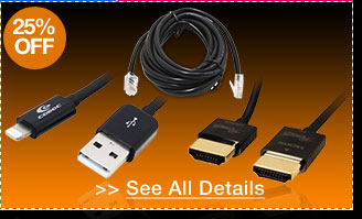 25% off select cables & chargers!*