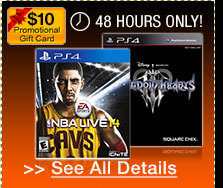 48 hours only! Free $10 promotional gift card w/ select video game pre-orders!*