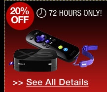 72 hours only! 20% off select refurbished components!*