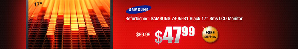 Refurbished: SAMSUNG 740N-B1 Black 17" 8ms LCD Monitor