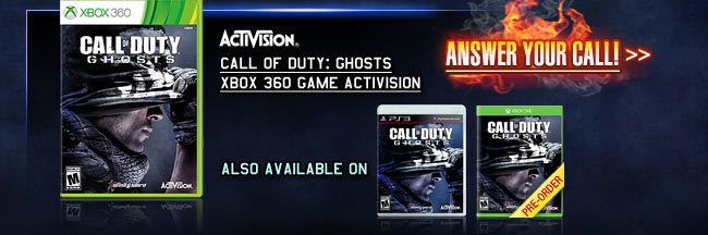 Call of Duty: Ghosts
Xbox 360 Game Activision. ANSWER YOUR CALL!