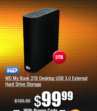 WD My Book 3TB Desktop USB 3.0 External Hard Drive Storage