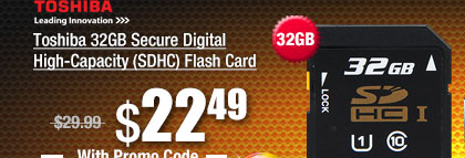 Toshiba 32GB Secure Digital High-Capacity (SDHC) Flash Card