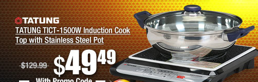 TATUNG TICT-1500W Induction Cook Top with Stainless Steel Pot