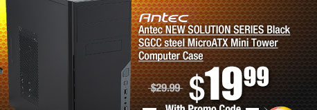 Antec NEW SOLUTION SERIES Black SGCC steel MicroATX Mini Tower Computer Case