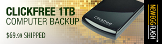 Newegg Flash - Clickfree 1TB Computer Backup.