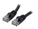 Coboc 1ft. 24AWG Snagless Cat 6 Black Color 550MHz UTP Ethernet Stranded Copper Patch cord /Molded Network lan Cable 