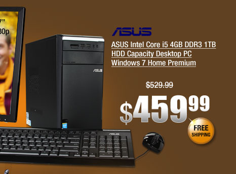 ASUS Intel Core i5 4GB DDR3 1TB HDD Capacity Desktop PC Windows 7 Home Premium