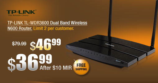 TP-LINK TL-WDR3600 Dual Band Wireless N600 Router