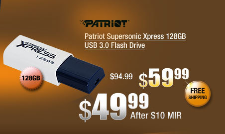 Patriot Supersonic Xpress 128GB USB 3.0 Flash Drive