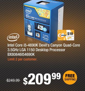 Intel Core i5-4690K Devil’s Canyon Quad-Core 3.5GHz LGA 1150 Desktop Processor BX80646I54690K