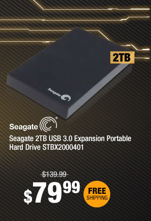 Seagate 2TB USB 3.0 Expansion Portable Hard Drive STBX2000401