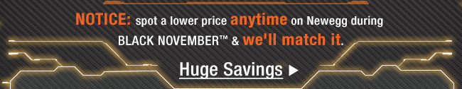 NOTICE: spot a lower price anytime on Newegg during Black November™ & we’ll match it.