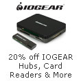 Iogear - 20% off Iogear hubs, card readers & more.