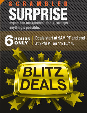 SCRAMBLED SURPRISE. expect the unexpected. deals, sweeps...
anything’s possible.