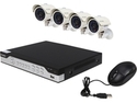 Zmodo KHI8-YARUZ4ZN 8 Channel H.264, 960H DVR Security System with 4 x 700TVL Night Vision w/IR Cut Outdoor Cameras (No HDD)