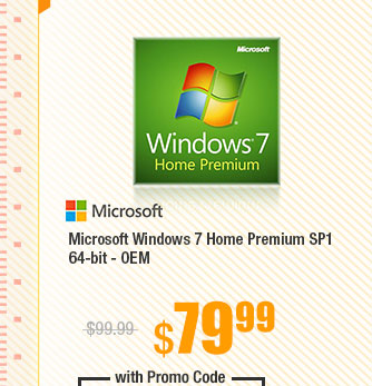 Microsoft Windows 7 Home Premium SP1 64-bit - OEM